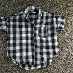 BP Short Sleeve Light Flannel Button Up Shirt